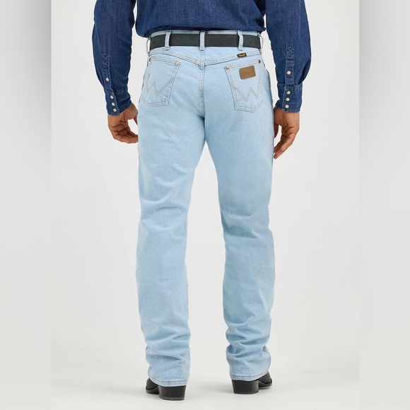 Wrangler Cowboy Cut Original Fit Jeans Men’s Bleach Washed Denim 1013MWZGH - Picture 1 of 9